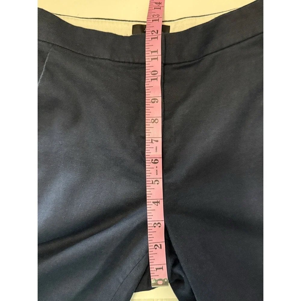 J. Crew Kate Linen Blend‎ Pants Trousers Straight Career Navy Blue Nautical Sz 2 - Picture 10 of 16